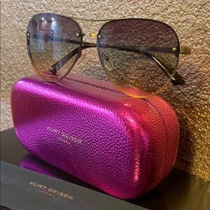 Kurt Geiger London  KGL1002 Shoreditch 60mm Gradient Aviator Sunglasses 😎